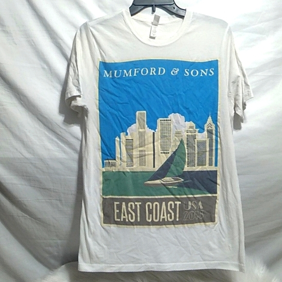 Mumford & Sons 2013 East Coast USA Band Tour Shirt Sz.M (A-70) - Picture 1 of 11